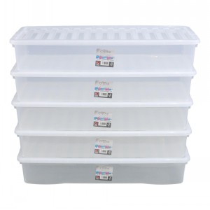 Wham Crystal Plastic Storage Box & Lid Size 15 (55 Litre)